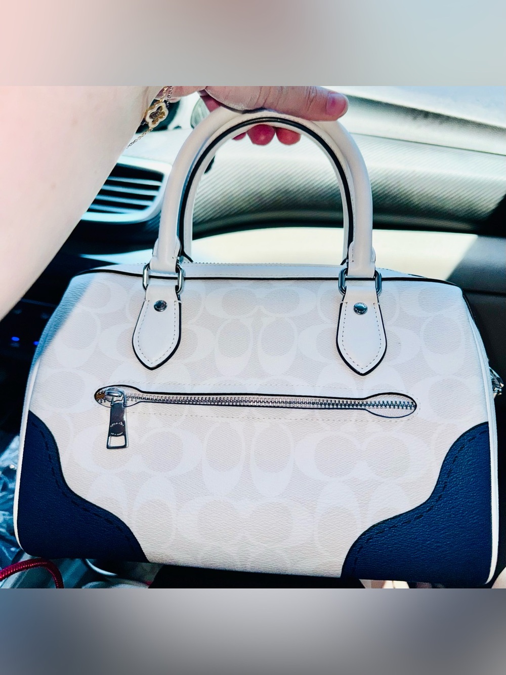 Coach Rowan Trompe L'oeil Print Signature Canvas Satchel 2023 (CH168) NWOT $428 - Picture 15 of 16
